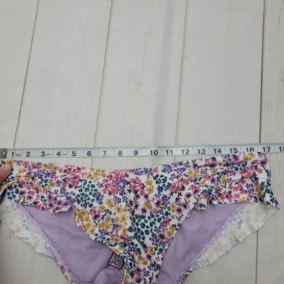 Adore Me Tiffany contour bikini bottoms cheeky ruffle floral print - Picture 5 of 8